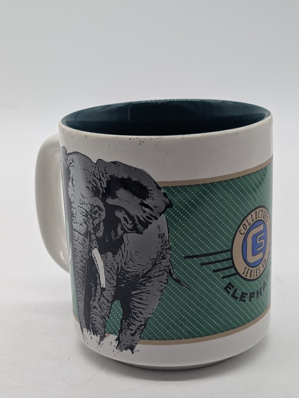 Vintage Collectors Series Elephant Coffee Mug - Retro Teal Interior